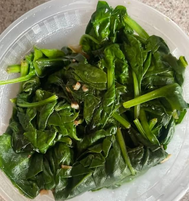 Sauteed Spinach.