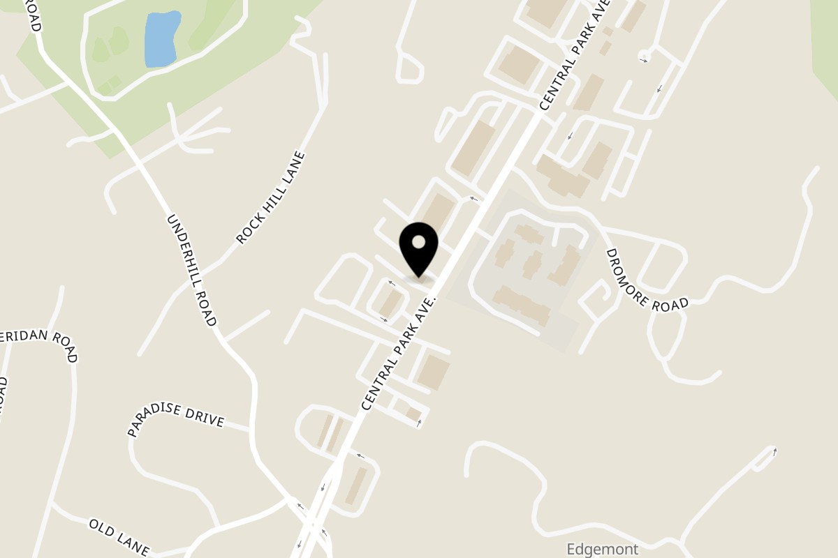 Map showing the location of Candlelight Inn on 519 Central Park Ave in Scarsdale